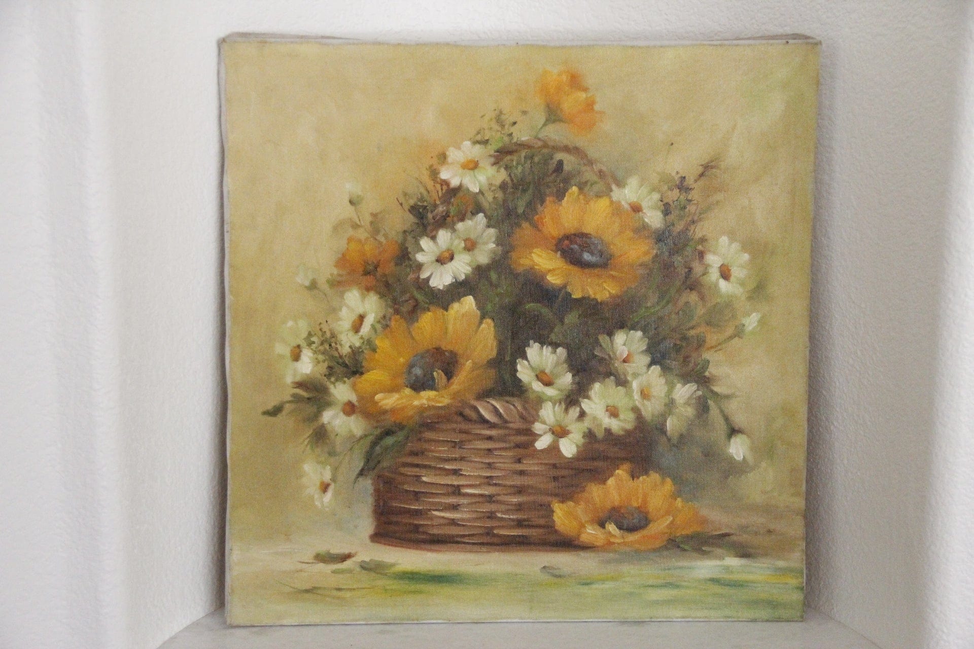 Vintage Still Life Oil Painting | Yellow Floral - Debra Hall Lifestyle